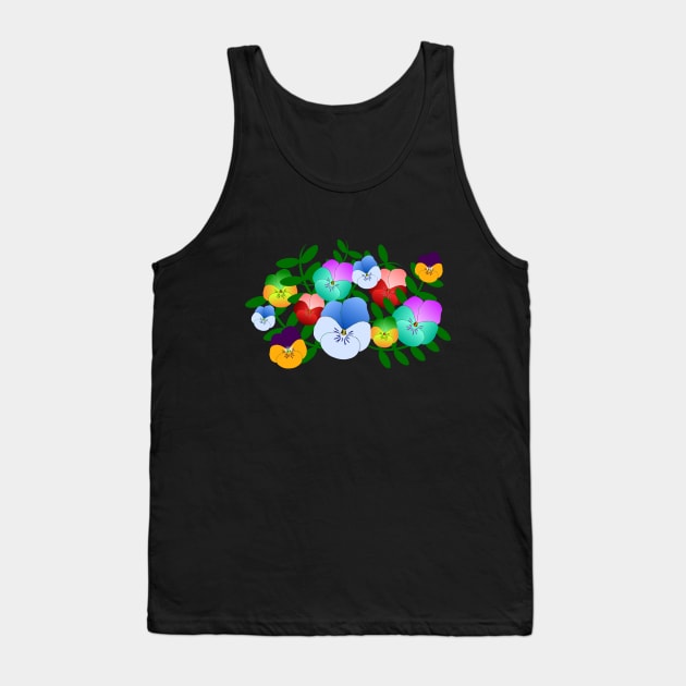 colorful pansies, violets, pansy, viola Tank Top by rh_naturestyles